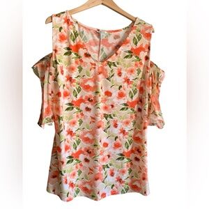 Floral Cold Shoulder Top from Cato